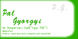 pal gyorgyi business card